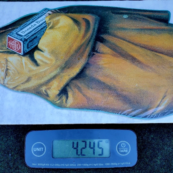 Uneeda Biscuit Sign National Nabisco Reproduction 1991 17" CardBoard Display - Picture 7 of 9